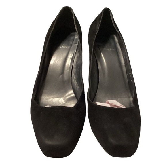 STUART WEITZMAN black Suede Pumps style BW32887 size 6.5 - Picture 2 of 8